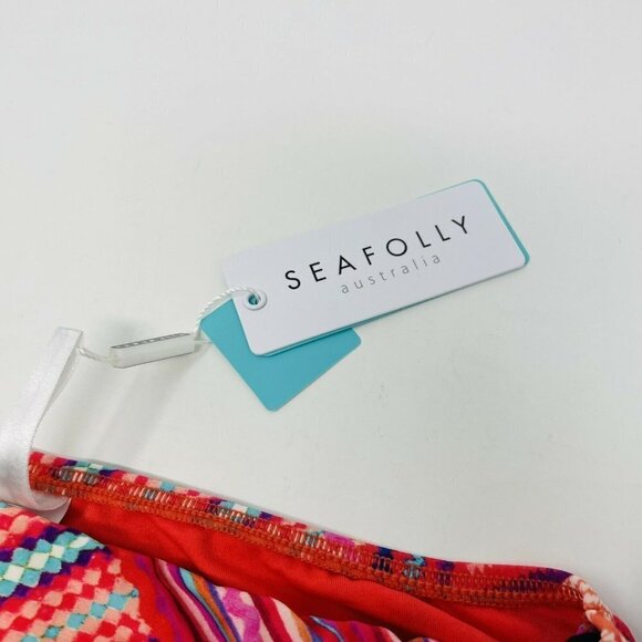 Seafolly Australia Womens 4 US Desert Tribe Loop Tie Side Hipster Bottom $82 370 - Picture 7 of 8